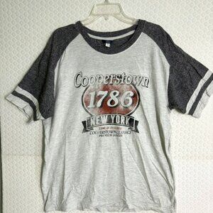 MV Sport Cooperstown 1786 New York Home of Baseball Logo T-Shirt  Size XL EUC